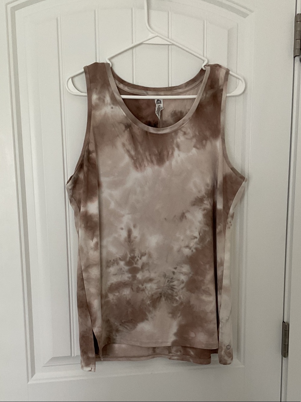 RBX Women's Tie-Dye Tank Top in Brown and Cream